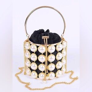 Freshwater Pearl Top Handle Evening Bag
